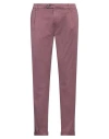 Barmas Man Pants Plum Size 33 Cotton, Elastane In Purple