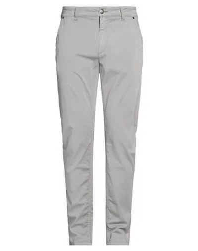 Barmas Man Pants Grey Size 34 Cotton, Silk, Elastane In Gray