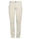 Barmas Man Pants Ivory Size 34 Cotton, Cashmere, Elastane In Neutral