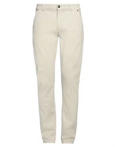 Barmas Man Pants Ivory Size 34 Cotton, Cashmere, Elastane In Neutral