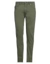 Barmas Man Pants Military Green Size 34 Cotton, Cashmere, Elastane