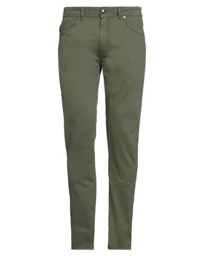Barmas Man Pants Military Green Size 34 Cotton, Cashmere, Elastane