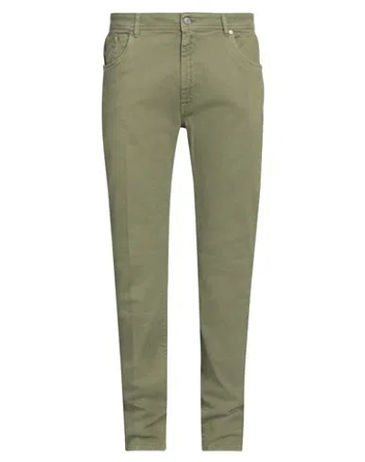 BARMAS BARMAS MAN PANTS MILITARY GREEN SIZE 40 COTTON, ELASTANE