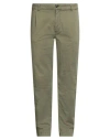 Barmas Man Pants Military Green Size 40 Cotton, Elastane In Green