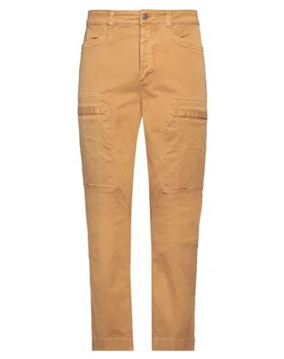 Barmas Man Pants Mustard Size 35 Cotton, Elastane In Yellow