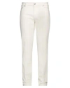 Barmas Man Pants Off White Size 35 Cotton, Elastane In White