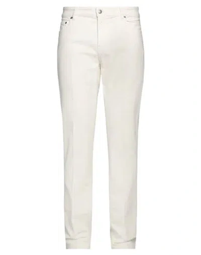 Barmas Man Pants Off White Size 35 Cotton, Elastane