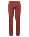 Barmas Man Pants Rust Size 35 Cotton, Elastane In Red