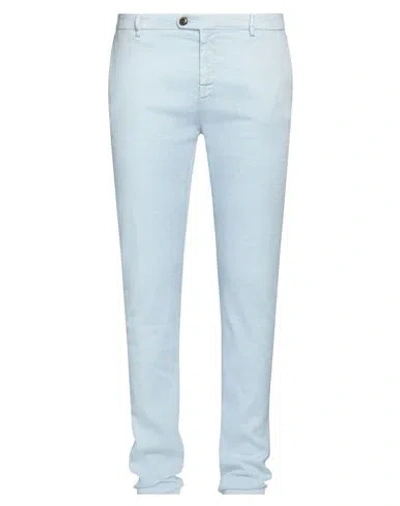 Barmas Man Pants Sky Blue Size 35 Linen, Cotton, Elastane