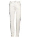 Barmas Man Pants White Size 31 Cotton, Cashmere, Elastane