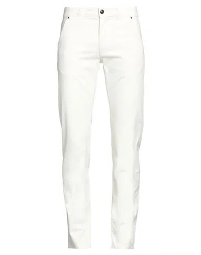 Barmas Man Pants White Size 32 Cotton, Elastane