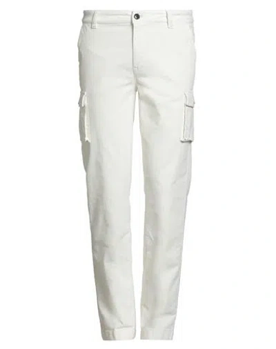 Barmas Man Pants White Size 33 Cotton, Elastane