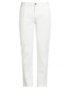 Barmas Man Pants White Size 34 Cotton, Elastane