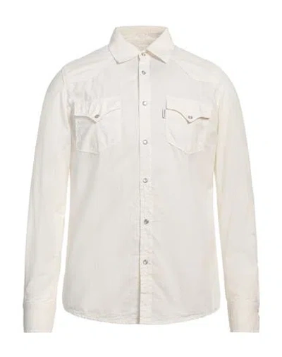 Barmas Man Shirt Ivory Size S Cotton In White