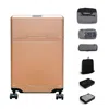 Barmes Wheeled Carryon Suitcase, Gym Bag And Packing Cubes In Golden Brush In Golden Brush
