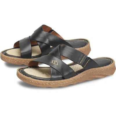 Bã¸rn Born Hayka Br0056703 Sandals Black Leather Open Toe Slide Zogg2746