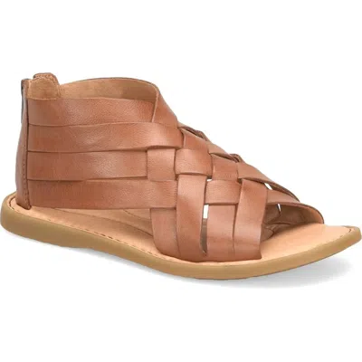 Bã¸rn Born Iwa Br0032906 Women's Us 9 Brown Woven Leather Back Zipper Sandals Gbnc405