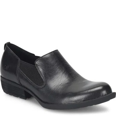 Bã¸rn Born Kade Br0065703 Boots Women's Black Leather Block Heel Slip On Ver038