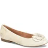 Bã¸rn Born Petula Br0072146 Ballet Flat Women's Champagne Suede Slip On Ver334 In White