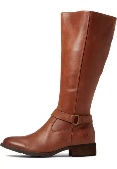 Bã¸rn Born Saddler Br0028806 Boots Women 7 Brown Leather Ankle Strap Knee-high Zpo1821