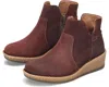 Bã¸rn Born Viv Br0062244 Boot Women's 11 Dark Red Leather Side Zip Ankle Bootie Fzp062