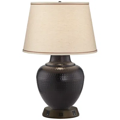 Barnes And Ivy Brighton 27 1/4" Pot Lamp With Usb Workstation Base