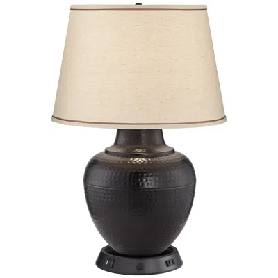 Barnes And Ivy Brighton Bronze Lamp With Dimmable Usb Workstation Base
