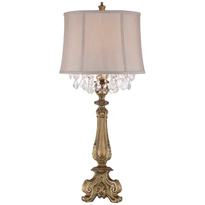 Barnes And Ivy Dubois 37 1/4" Crystal Spray Traditional Console Lamp