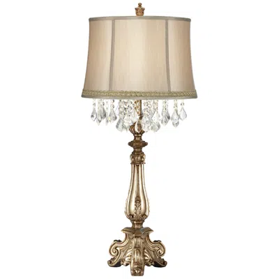 Barnes And Ivy Dubois Console Table Lamp With Lace Rhinestone Trim