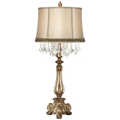 Barnes And Ivy Dubois Console Table Lamp With Wave Trim