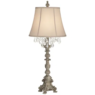 Barnes And Ivy Duval 34" Crystal Accents French Candlestick Table Lamp