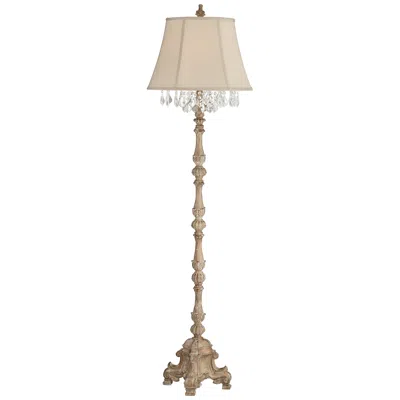 Barnes And Ivy Duval 63 1/2" French Crystal Candlestick Floor Lamp