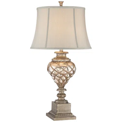 Barnes And Ivy Luke 33 3/4" Mercury Glass Night Light Table Lamp