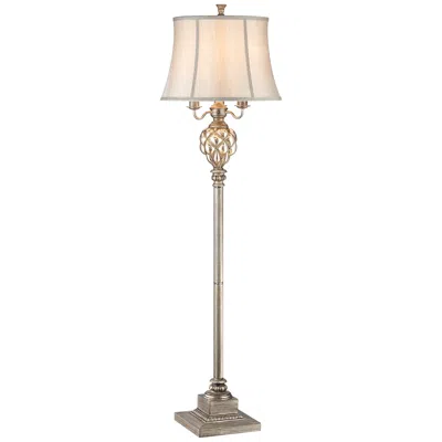 Barnes And Ivy Luke Mercury Glass 4-light 63 1/2" Floor Lamp With Night Light