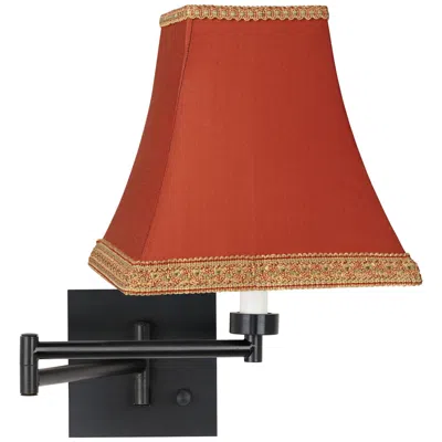 Barnes And Ivy Rust Dimmable Espresso Finish Plug-in Swing Arm Lamp
