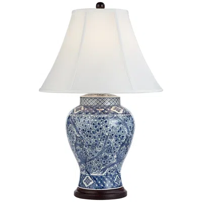 Barnes And Ivy Shonna Garden Bird 27" Blue White Porcelain Table Lamp