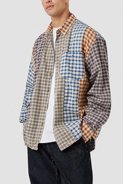 Barney Cools Cabin 2.0 Mixed Plaid Flannel Shirt Top, Men's At Urban Outfitters In Multicolor