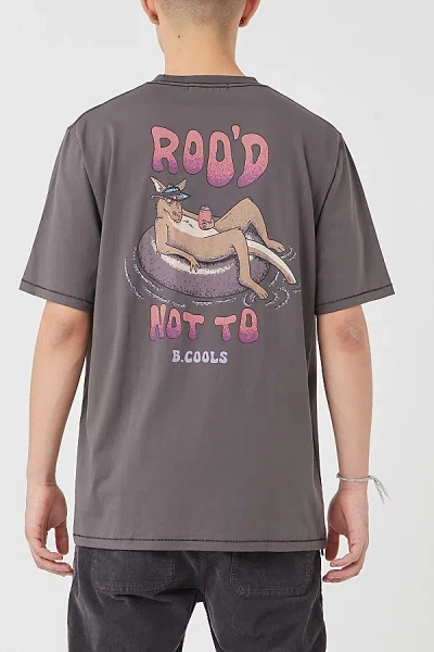 Barney Cools Roo'd Tee In Pigment Black, Men's At Urban Outfitters