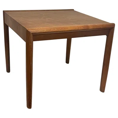 Pre-owned Barney Flagg "parallel" Midcentury Side Cocktail Endtable In Walnut By Drexel In Brown