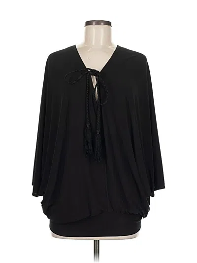 Pre-owned Barneys New York 3/4 Sleeve Blouse In Black