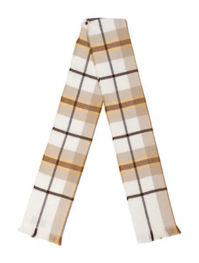 Pre-owned Barneys New York Acrylic Vintage Scarf In Neutrals