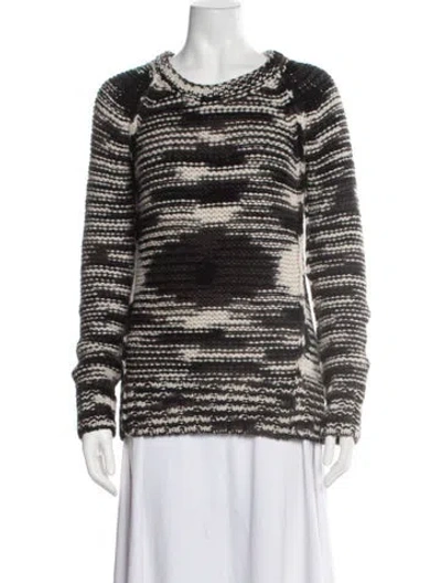 Pre-owned Barneys New York Alpaca Patterned Sweater In Black