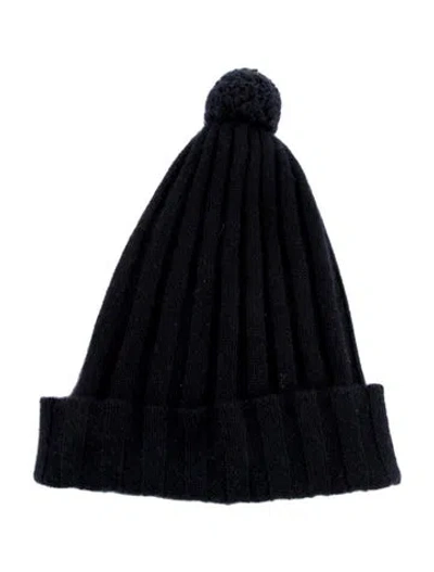 Pre-owned Barneys New York Blue Cashmere Beanie