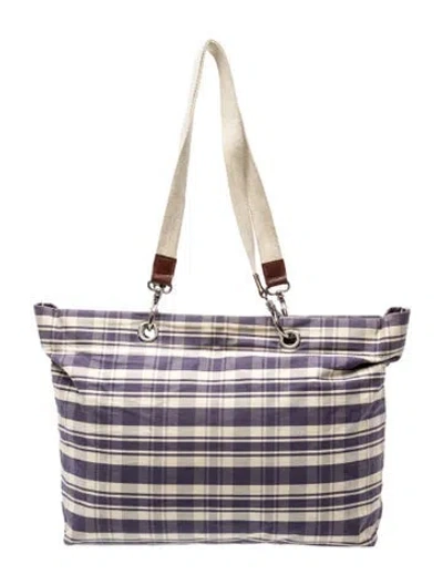 Pre-owned Barneys New York Canvas Tote In Blue