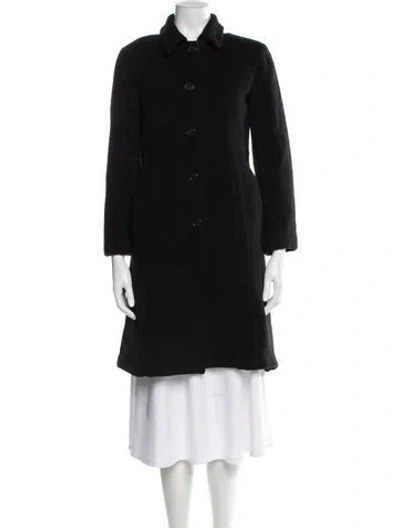 Pre-owned Barneys New York Cashmere Faux Fur Coat In Black