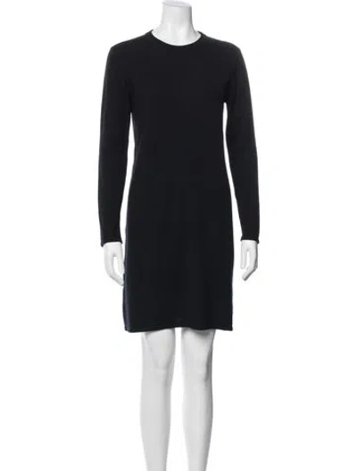 Pre-owned Barneys New York Cashmere Mini Dress In Black
