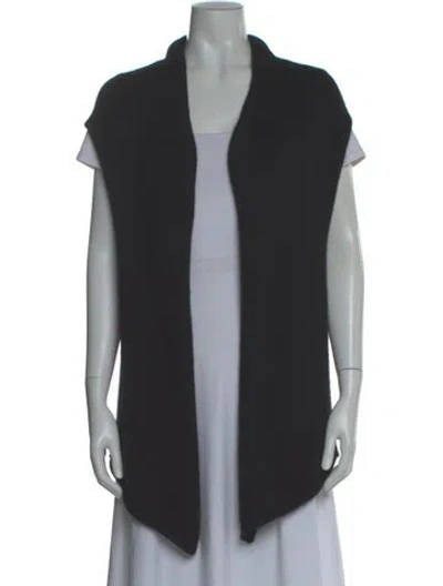 Pre-owned Barneys New York Cashmere Open Front Sweater In Gray