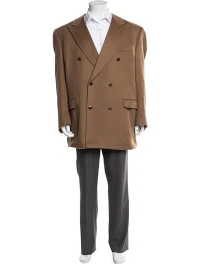 Pre-owned Barneys New York Cashmere Peacoat In Brown