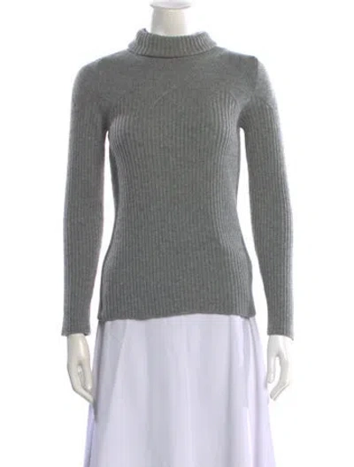 Pre-owned Barneys New York Cashmere Turtleneck Sweater In Gray