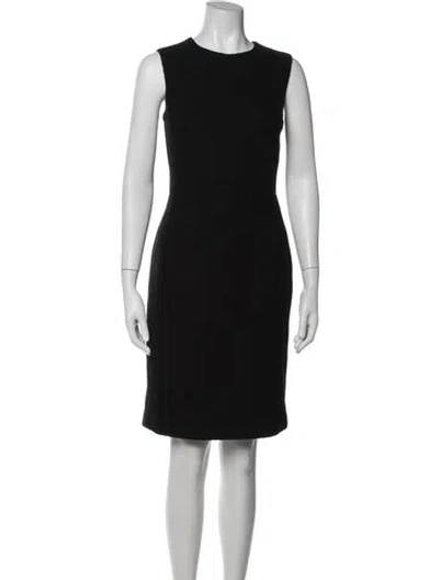 Pre-owned Barneys New York Crew Neck Knee-length Dress In Black